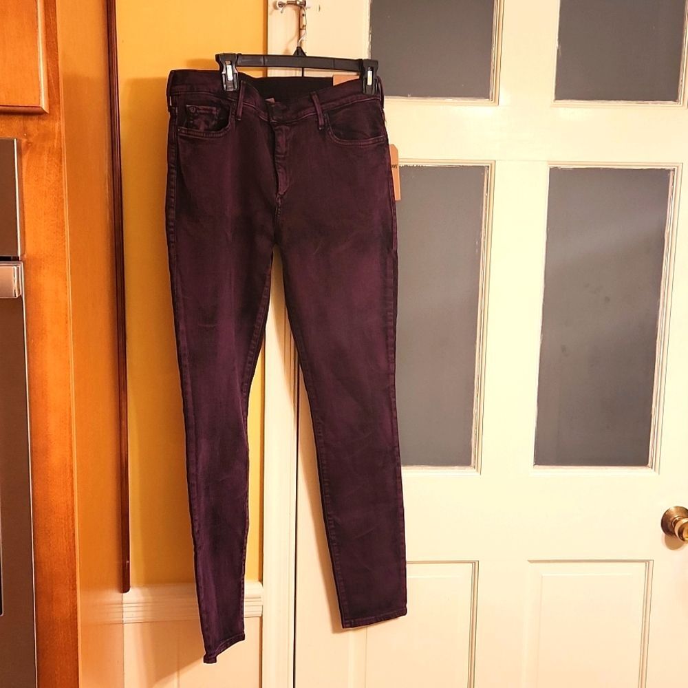 True Religion Women's Halle Super Skinny Jeans in Boysenberry Size 32 US 14 NWT
